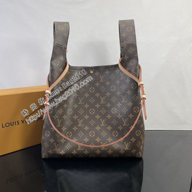 LV路易威登2023专柜新款M46817 LV老花Atlantis大号手袋 ydh5401